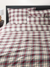 Geruite flanellen dekbedovertrek Linsay