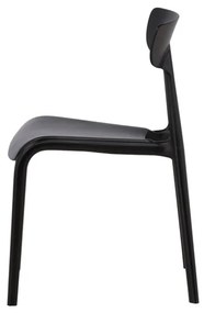 Jörn Eetkamerstoel - Carina  - Zwart - Kunststof - Jörn