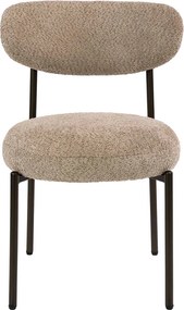 Beige Eetkamerstoel Met Ronde Zitting