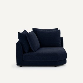 Modulair hoekbank in chenille fluweel, TIBERIO