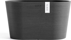 Ecopots bloempot Tokyo 30 met waterreservoir - Ovaal - Dark Grey - 30 x 17 x H17 cm