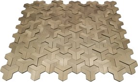 Zelfklevende Mozaïektegels Metaal | Trifold 3D Goud | 30,3×28 cm | Keuken, Bad &amp; WC