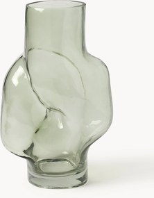 Handgemaakte glazen vaas Gleam, H 32 cm