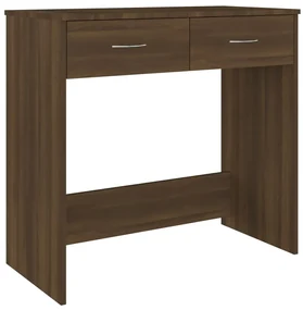 vidaXL Bureau 80x40x75 cm bewerkt hout bruineikenkleurig