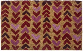 Handbeschilderde kokos deurmat Heartwood