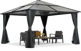 Modern tuinhuisje Santiago Premium 4x4m Tuinpunt antraciet