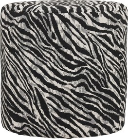 Kimberley Poef Jacquard - Black/White