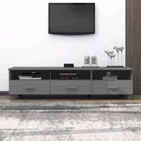 vidaXL Tv-meubel 158x40x40 cm massief grenenhout donkergrijs