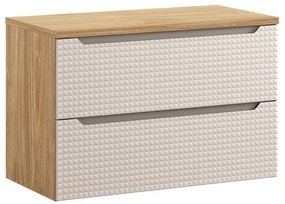 Comad Luxor Beige badmeubel 90cm met 2 lades en wastafelblad