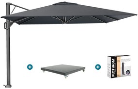 Platinum Beaufort Premium 3,2x3,2 m - Faded Black met Marbella voet en hoes