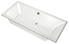 Xenz Kristal Ligbad - 170x75x48 - afvoer Midden - acryl - wit 6985-01