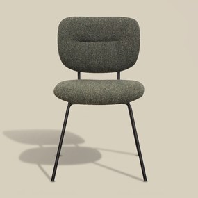Moderne Eetkamerstoel Groen Boucle