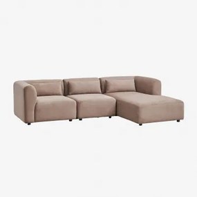 Fogler 3-delige Modulaire Chaise Longue-bank Rechts Corduroy Kameelbruin - Sklum