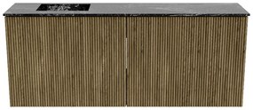 Mondiaz Joya DLux 100cm toiletmeubel dusk met wastafel faye links 1 kraangat lava