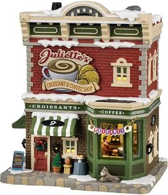 Lemax - 'Juliette's Croissant &amp; Coffee Shop' - Verlicht gebouw