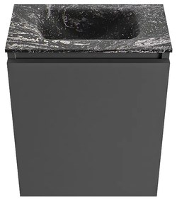 Mondiaz Ture DLux toiletmeubel 40cm dark grey met wastafel lava midden zonder kraangat