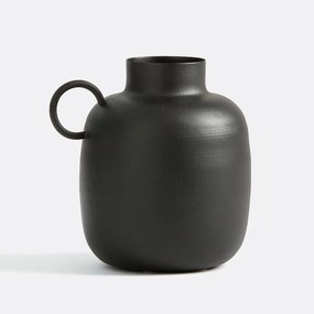 Bolvormige vaas in metaal H17 cm, Anaïa