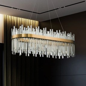 Kristallen plafondlamp goud APP1513-CP80