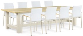 Tuinset 8 personen 300 cm Aluminium/textileen Taupe Lifestyle Garden Furniture Brandon/San