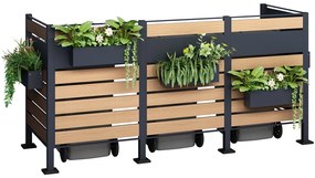 Overdekking voor 3 afvalbakken 120l of 240l Breda CoverTech