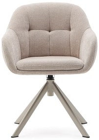 Kave Home Dorina Draaibare Eetkamerstoel Beige