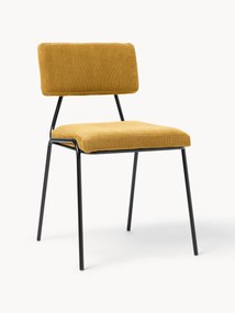 Gestoffeerde corduro stoelen Mats, 2-delig
