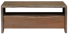 vidaXL Salontafel met natuurlijke rand 90x50x40 cm acaciahout grijs