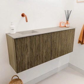 Mondiaz Joya DLux 100cm toiletmeubel dusk met wastafel faye links zonder kraangat opalo