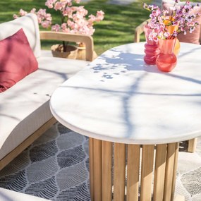 Garden Impressions Sirocco lounge dining tafel 170x100xH68 - grey sand