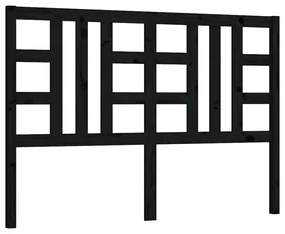 vidaXL Hoofdbord 156x4x100 cm massief grenenhout zwart