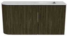 Mondiaz Joya DLux 80cm toiletmeubel ronding links shadow met wastafel faye rechts zonder kraangat opalo
