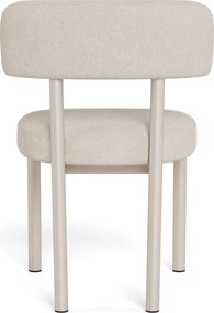 Mazzoni TORAY Beige (stof Apia 453)/onderstel kasjmier - GESTOFFEERDE EETKAMERSTOEL VOOR KEUKEN/EETKAMER