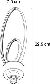 E27 LED lamp deco zwart 6W 450 lm 3000K