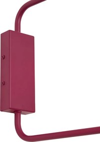 Moderne wandlamp paars met gouden binnenkant verstelbaar 2-lichts - Lune