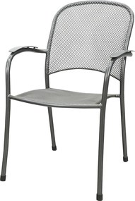 Carlo strekmetaal stapelbare tuinstoel - Antraciet