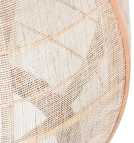 Stoffen Oosterse hanglamp bruin 50 cm - PascalOosters E27 Binnenverlichting Lamp