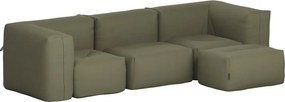 Soft Zitzak Outdoor 3 Seater + Pouf - Kirra Olive
