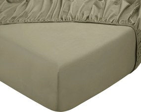 Hoeslaken Home - 100% natuurlijk katoen - 180x200 - groenbeige