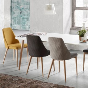 Kave Home Rosie Design Eetkamerstoel Lichtgrijs