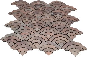 Zelfklevende Mozaïektegels Metaal | Waaier Mauve | 26,8×28,1 cm | Keuken, Bad &amp; WC