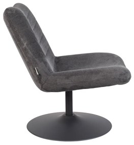 Zuiver Bubba Donkegrijze Draaifauteuil Retro