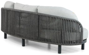 Stoel en Bank Loungeset 2 personen Aluminium/rope Grijs  Santika Furniture Santika
