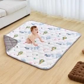VEVOR Baby Speelmat, 50 x 50 inch, Baby Kruipmat, Antislip Eendelig Zacht Baby Speelmat, Opvouwbare Vloermat, Waterdichte Activiteiten Speelmatten voor Baby's, Peuters, Zuigelingen, Machinewasbaar, Voor Buiktijd Spelen en Liggen