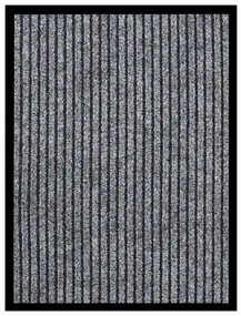 vidaXL Deurmat 40x60 cm gestreept grijs
