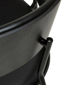 Dan-Form Crib Eetkamerstoel Gebogen Essenhout Zwart