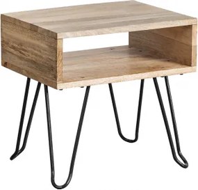 Pack Van 2 Nachtkastjes 45x35 Cm Van Hout Tital Natuurlijk Hout - Sklum