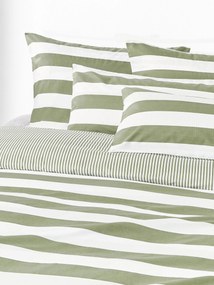 Gestreept katoenen omkeerbaar dekbedovertrek Lorena