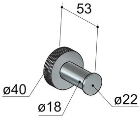 Hotbath Cobber X handdoekhaak geborsteld nikkel