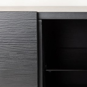 TV Meubel Met Opbergruimte Zwart - 160x47x45cm.