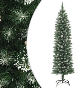vidaXL Kunstkerstboom smal met standaard 150 cm PVC